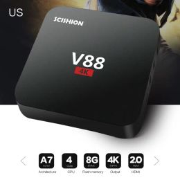 Box H052 1Set V88 for 7.1/8.1 RK3229 Quad Core Smart TV Box 1GB+8GB/2GB+16GB WiFi Multimedia Player Set Top Box