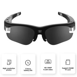 Sonnenbrille HD 1080p Kamera Smart Brille Neue polarisierte Objektiv Sonnenbrille Kamera Action Sportvideo Kamera Brillen Unterstützung 128G Memory Card
