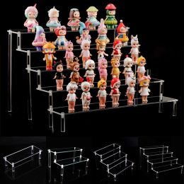 1-5 Layer Acrylic Display Risers,Clear Shelf Cupcake Display Stand for Food Desserts Perfume Organiser Funko POP Collections