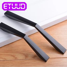 American Style Matte Black Cabinet Handles Solid Aluminium Alloy Kitchen Cupboard Pulls Drawer Knobs Furniture Handle Hardware