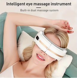 Massageador ocular 6D Smart Airbag Vibração Instrumento de cuidados com o olho Hot Compress Bluetooth Olhos de massagem