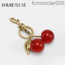 Coa Ch Lanyards Handbag Pendant Keychain Womens Exquisite Internet Famous Crystal Cherry Car Accessories High Grade R4MG