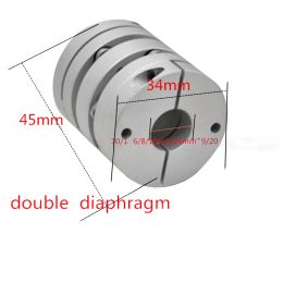 flexible double diaphragm coupling 1PC D34L45 6/ 8/10/12/14mm Flexible Plum Shaft Coupler CNC Stepper Motor Coupler