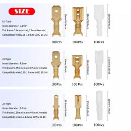 Box Insulated Male Female Wire Connector 2.8/4.8/6.3mm Electrical Crimp Terminals Spade Connectors Assorted Kit or SN-48B Pliers