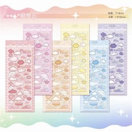 Ins Colorful Clouds Cute Stickers Hand Account Photo Creative DIY Collage Stationery Decorative Sticker Scrapbooking Labels