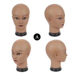 Afro Female Mannequin Head For Making Wig Stand and Hat Display Cosmetology Accessories Manikin Training Head T-pins