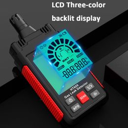 Handheld Portable Gas Leak Detector Waterproof Combustible Gases Detector Alarm LCD Trichromatic Backlight Temp Humidity Metre