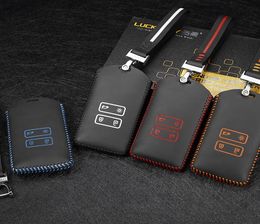 Car Key Case cover for Renault Koleos 2017 kadjar 2017 remote genuine Leather key case holder 4 button key1775734