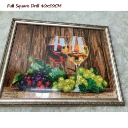 Evershine Diamond Painting Full Square Wine Diamond Embroidery Grape Cross Stitch Picture Of Rhinestones Kitchen Home Decoration