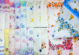 10 Pieces Vintage Handkerchief Hanky Birthday Gift Pattern Random