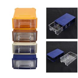 Storage Box Stackable Plastic Hardware Parts Cosmetics Necklace Ring Earrings Storage Boxes Component Screws Toolbox 140*90*40mm