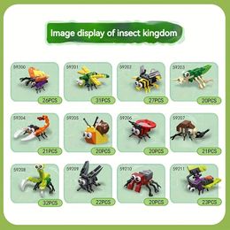 31PCS Dragonfly Building Blocks Toy Set Cute Animal Party Mini Insect Series Assemble Model Bricks Kids Toys Birthday Gifts