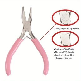 Round Concave Pliers Hand Repair Tool Mini Wrap Pliers Half Groove Semi Round Nose Pliers for DIY DIY Jewelry Making Tools