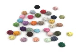 DIY Baby Teether Toys Accessories Kit 16mm Mixed Colour Crochet Beads Blending Creative dom For Baby Teething Necklace Decorat6764214