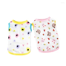 Dog Apparel Pink White Colours S-xxl Sizes Est Pet Bear Printing Cool Vest For 2024 Spring And Summer Cute Dogs Cats Clothes