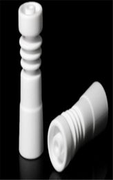 14mm 18mm domeless Ceramic Nails with male female glass joint Ceramic carb cap ceramic nail file VS GR2 titanium nail8863709