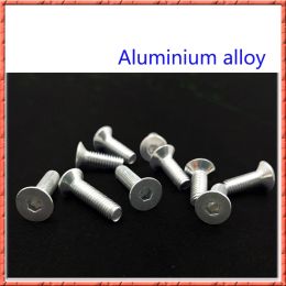 50-100Pcs/lot M3/M4/M5/M6/M8*L aluminum alloy countersunk head socket head cap screws Flat head hex bolt din7991 Anticorrosion