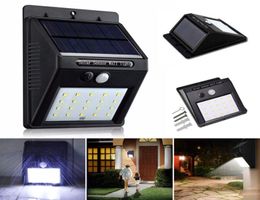 20LED Solar Power PIR Motion Sensor Wall Light Outdoor Waterproof Street Yard Path Home Garden Security Lamp Energy Saving7502989