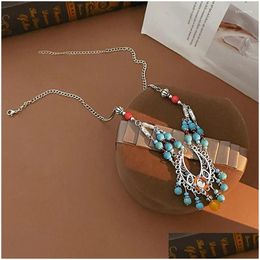 Hair Clips Barrettes Traditional Chinese Jewellery Set With Elegant Earings And Necklace For Women Drop Delivery Hairjewelry Dhcvd