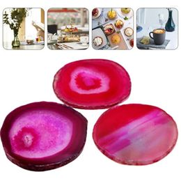 Table Mats Cup Mat Colourful Stone Anti-scratch Excellent Agate Sliced Nail Mixing Palette