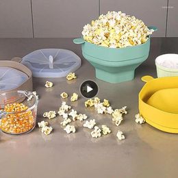 Bowls Popcorn Bucket Bowl Microwave Homemade Easy Storage Maker Red Health And Peace Of Mind Silicone