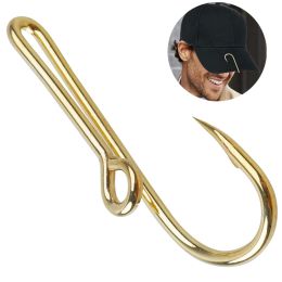 5PCS Fishing Hooks Hat Pins Tie Clips for Fishing Hat Hook Clip Gold Black Fish Hook Hat Clip Fish Hooks for Hat