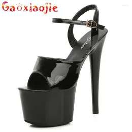 Sandals 2024 Sexy Strippers Dancing Shoes Women Catwalk Show 17 CM High Heels Waterproof Girls Party Club Platform