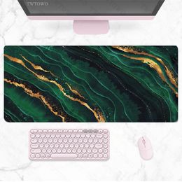 Green Gold Marble Mouse Pad Gaming XL New Home Computer Mousepad XXL Desk Mats Carpet Natural Rubber Soft PC Mice Pad Mouse Mat