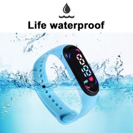 Children'S Sports Smart Waterproof LED Watch Outdoor Silicone Bracelet Touch Electronic Watch Kids Bracelet Digital Watches