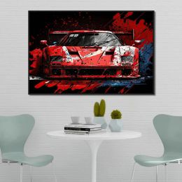 Abstract Watercolor Supercars Poster Cool Car Canvas Painting Prints Aesthetic Wall Art for Living Room Boys Home Decor Gift