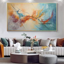 Handmade Colour Simplicity Oil Painting On Canvas Colourful Abtract Wall Art Canvas Painting For Home Decor With Without Inner Frame Painting