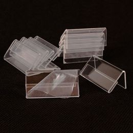 Acrylic Mini Price Holder Price Label Racks Clear Sign Card Price Display Stands Clip Racks Cards Display Holder