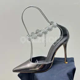 Sandals Women Sandal Summer Style Snow Water Diamond Decoration Slender High Heels Design Sexy Luxury Ladies Shoes