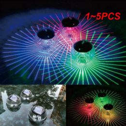 1~5PCS Outdoor Floating Underwater Ball Lamp Solar Powered Color Changing Swimming Pool Party Night Light for Yard Pond Garden