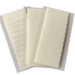 120 tabs/lots 10 sheets 0.8cm*4cm No shine white adhesive tape waterproof tape for tape hair extension