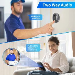 2.4G WiFi Smart Tuya Peephole 5000mAh Door Eye Camera Infrared Alexa Google Video Intercom 4.3 Inch Door Cameras for Home Securi