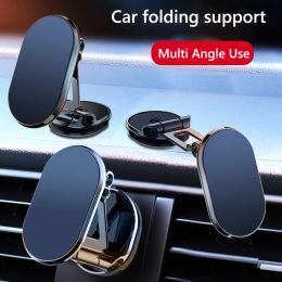 Foldable Magnetic Car Phone Holder Magnet Smartphone Mobile Stand Mount GPS Support for iPhone 14 13 Xiaomi Samsung Huawei