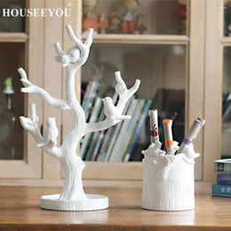 Decorative Plates Birds And Tree Jewelry Frame Necklace Bracelet Rack Holder Home Tabletop Decorations Resin Crafts Ornaments Wedding Party