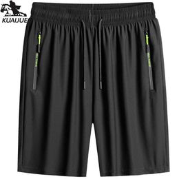 Men's Shorts Mens shorts 6XL 7XL 8XL summer new mens shorts ice silk casual pants quick drying pants five point fitness sports pants J240409