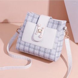 Shoulder Bags PU Leather Purses And Handbags For Women 2024 Designer Luxury Fashion Girls Female Shopper Elegant Lattice Crossbody Wallets