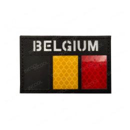 Belgium Flag Infrared IR Reflective Embroidered Patches Tactical Military National Belgian BEL Armband Emblem Shoulder Badges