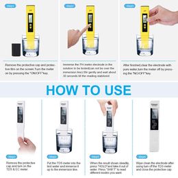 New TDS Metre Digital Water Quality Tester 0-14 PH Metre Tester 0-9990PPM TDS&EC LCD Water Purity PPM Aquarium Philtre