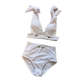 Bikini Luxury Swim costumi da bagno femminile da bagno Set da bagno set da bagno triangolare abita da bagno bikini da bagno francese retrò maillot de bain lettere stampe spiaggia indossare festività sexy bluev