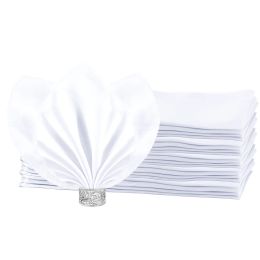 100Pcs 30x30cm Reusable Napkins Satin Polyester Napkin Handkerchief Cloth Diner Banquet Wedding Party Home Decorations Wholesale