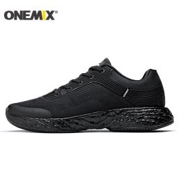 Boots Onemix Black Men's Top Outdoor Sports Shoes Soft Lightweight Men Sneakers Trainers Prevent Sideslip Nice Running Shoes