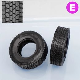 Rubber Highway Tyre for 1/14 Tamiya RC Truck Car Scania 770S BENZ 3363 VOLVO FH16 MAN Diy Parts Toys