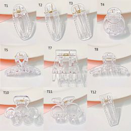 Set of 10 Clear Hair Grips Clear Acrylic Hair Grips DIY Hair Accessories Clear Hair Clip Clear Hair Pins for Woman Girls F19D