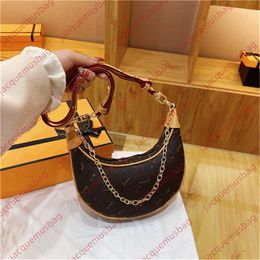 Woman Loops half moon bag Designer Women handbag tote Croissant chain bags Early spring crescents underarm wallet girl PU Shoulder crossbody Armpit Hobo purses