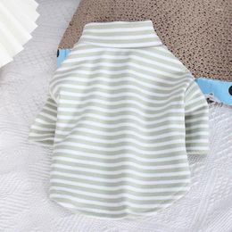 Dog Apparel Pet Clothes Puppy Sweater T-shirt Shirt Cute Stripe Pajamas Cat Spring For Chihuahua Small Dogs Cats