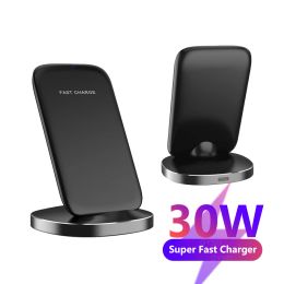 Chargers 30W Fast Wireless Charger For iPhone 14 13 12 11 Pro XS Max X 8 Plus Samsung Xiaomi Phone Charger Wireless Charging Dock Station